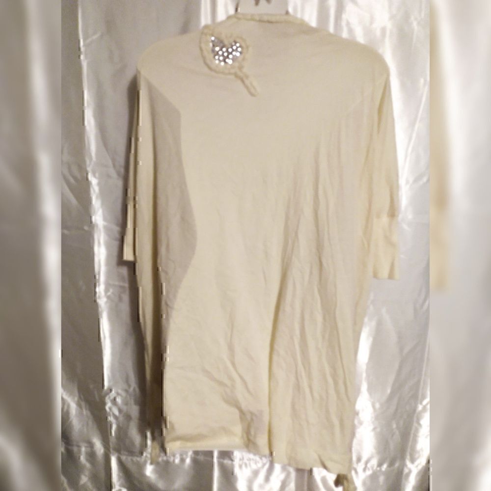 Marlene Birger Studded Rhinestone Short Sleeve Shirt S - Picture 3 of 8